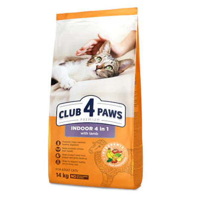 Club 4 Paws For Indoor Cats With Lamb 900GM