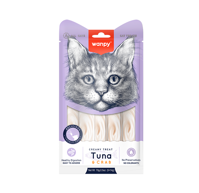 Wanpy Creamy Cat Treats with TUNA & CRAB
