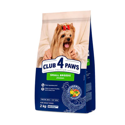 Club 4 Paws For Small Breeds Adult Dogs With Chicken 2KG