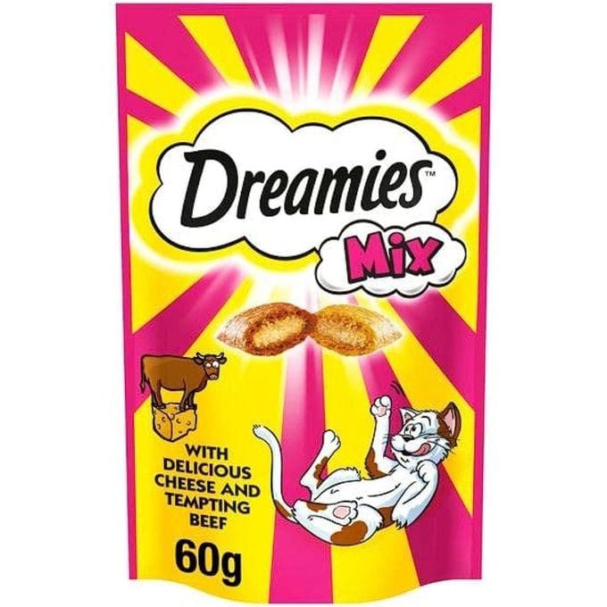 Dreamies Cat Treats with MIX CHEESE & BEEF 60 gm