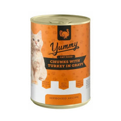 Yummy Cat Chunks With Turkey In Gravy Wet Food 415G