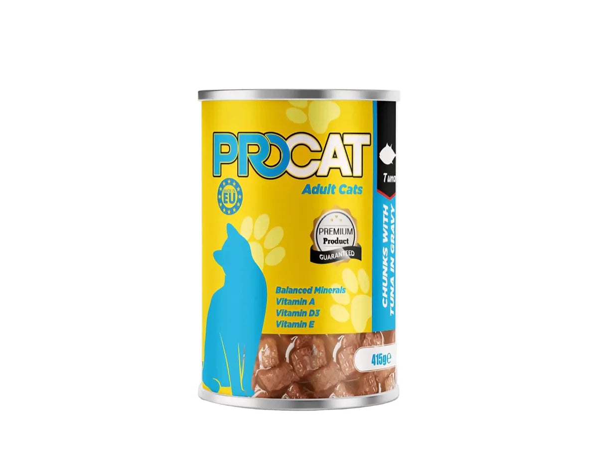 Pro Cat Wet Food For Adult in Chunks in Gravy with Salmon 415G