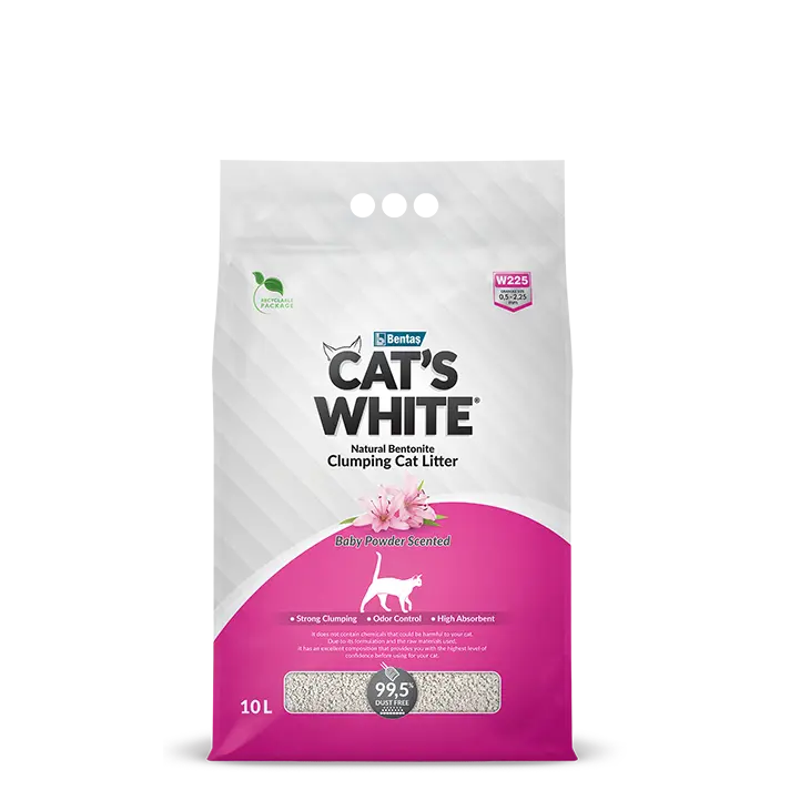 Cat's White Baby Powder Clumping Cat Litter 10L