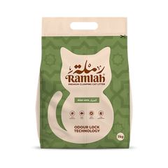 Ramlah Premium Clumping Cat Litter 5kg .. Alovera Scent