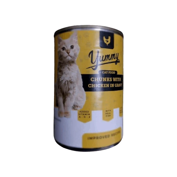 Yummy Cat Chunks With Chicken In Gravy Wet Food 415G