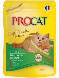 Procat Pouch For Cats Cod & Shrimp