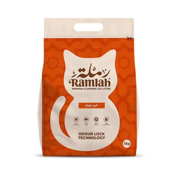 Ramlah Premium Clumping Cat Litter 5kg .. Oud Scent